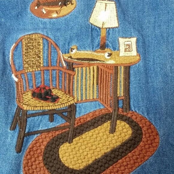 𝅺COUNTRY Legends Cabincore Denim Shirt M - Picture 7 of 11